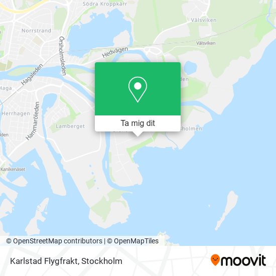 Karlstad Flygfrakt karta