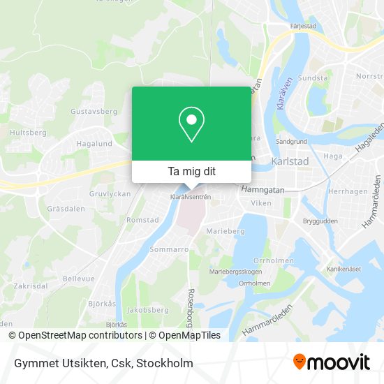 Gymmet Utsikten, Csk karta