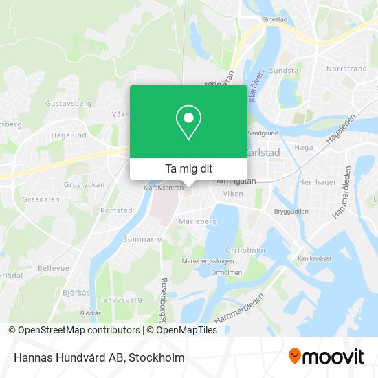 Hannas Hundvård AB karta