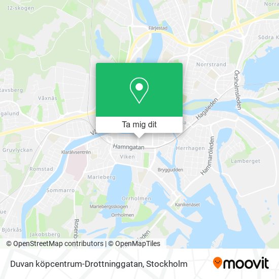 Duvan köpcentrum-Drottninggatan karta