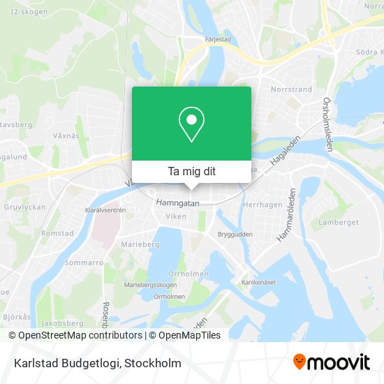 Karlstad Budgetlogi karta