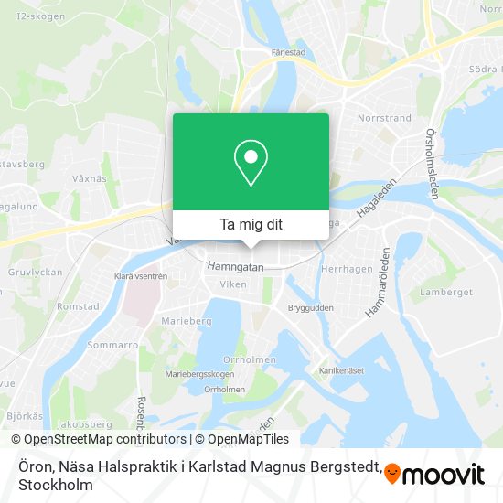 Öron, Näsa Halspraktik i Karlstad Magnus Bergstedt karta