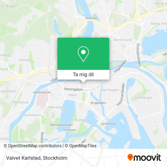 Valvet Karlstad karta