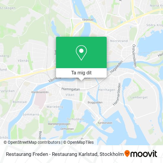 Restaurang Freden - Restaurang Karlstad karta