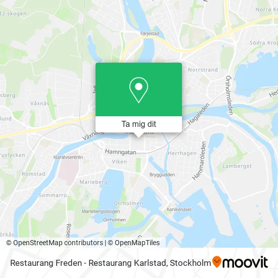 Restaurang Freden - Restaurang Karlstad karta