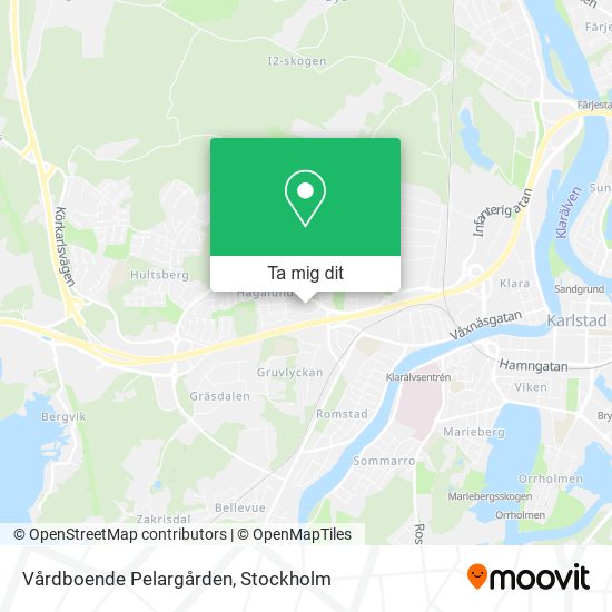 Vårdboende Pelargården karta