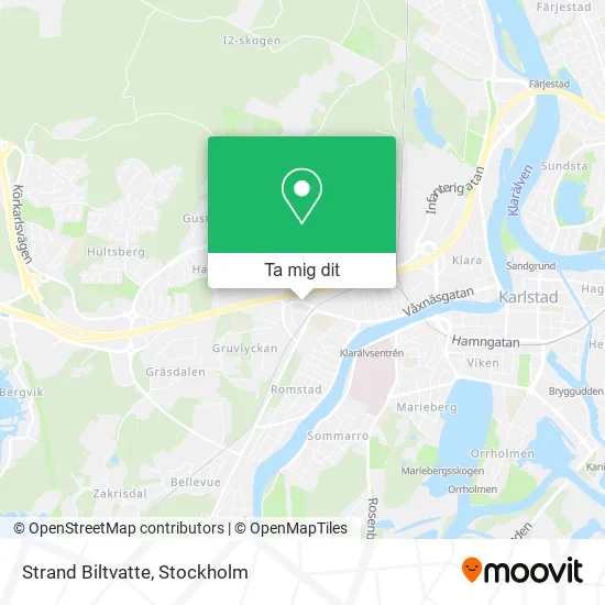 Strand Biltvatte karta