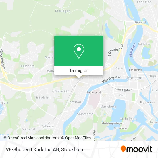 V8-Shopen I Karlstad AB karta