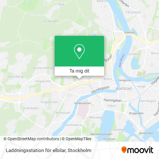 Laddningsstation för elbilar karta
