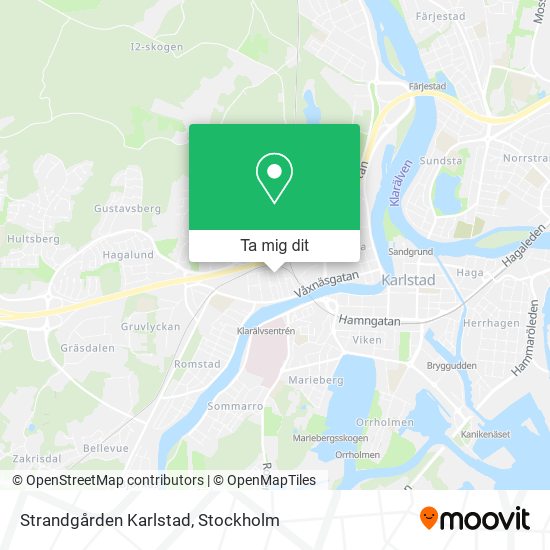 Strandgården Karlstad karta