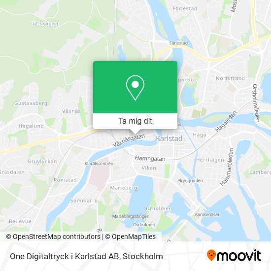 One Digitaltryck i Karlstad AB karta