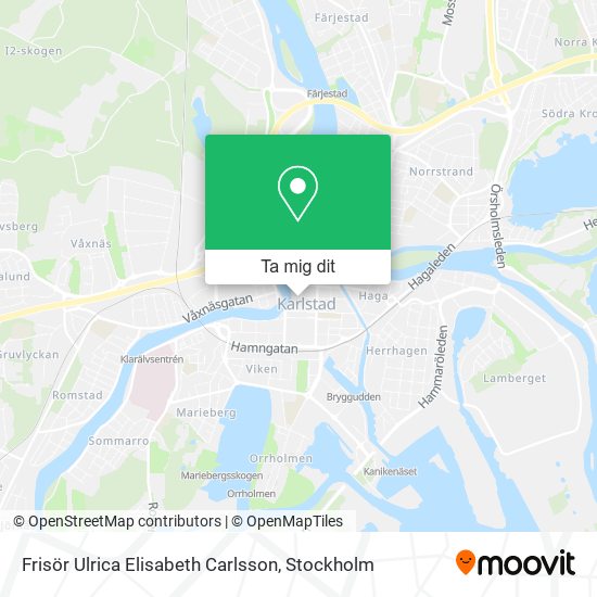 Frisör Ulrica Elisabeth Carlsson karta