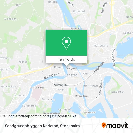 Sandgrundsbryggan Karlstad karta