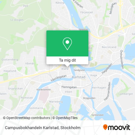 Campusbokhandeln Karlstad karta