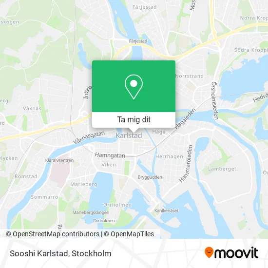 Sooshi Karlstad karta