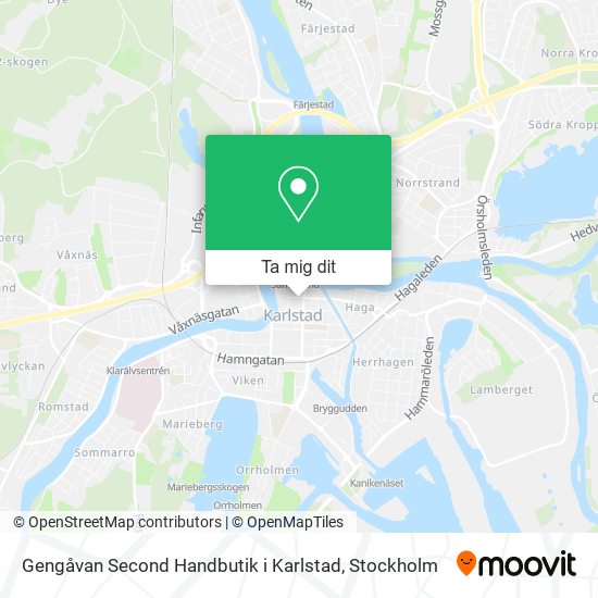 Gengåvan Second Handbutik i Karlstad karta