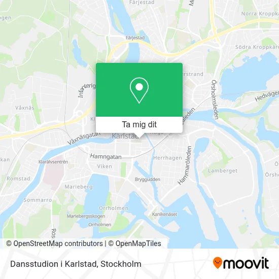 Dansstudion i Karlstad karta