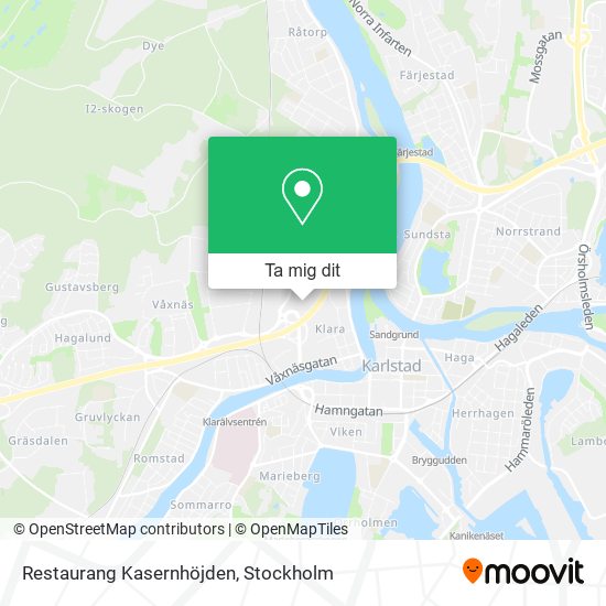 Restaurang Kasernhöjden karta