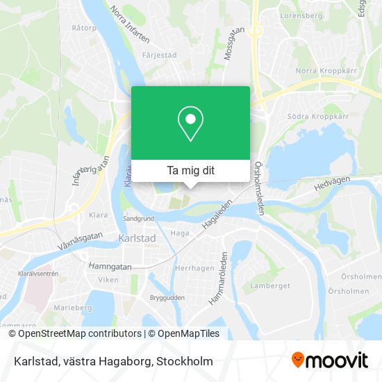 Karlstad, västra Hagaborg karta