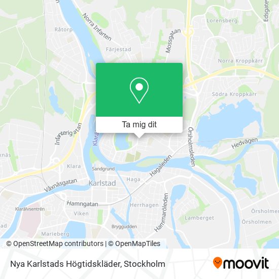 Nya Karlstads Högtidskläder karta