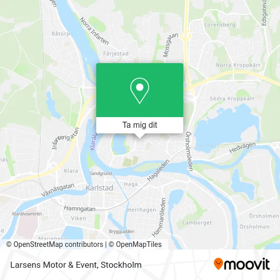 Larsens Motor & Event karta