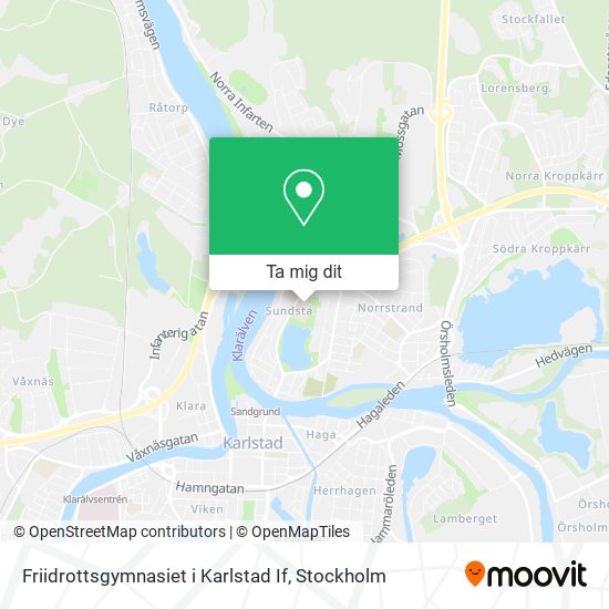 Friidrottsgymnasiet i Karlstad If karta