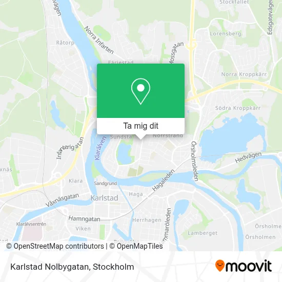 Karlstad Nolbygatan karta