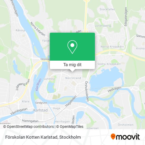 Förskolan Kotten Karlstad karta