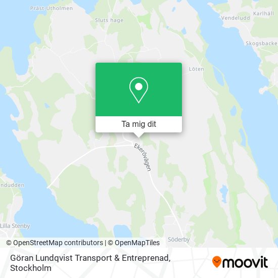 Göran Lundqvist Transport & Entreprenad karta