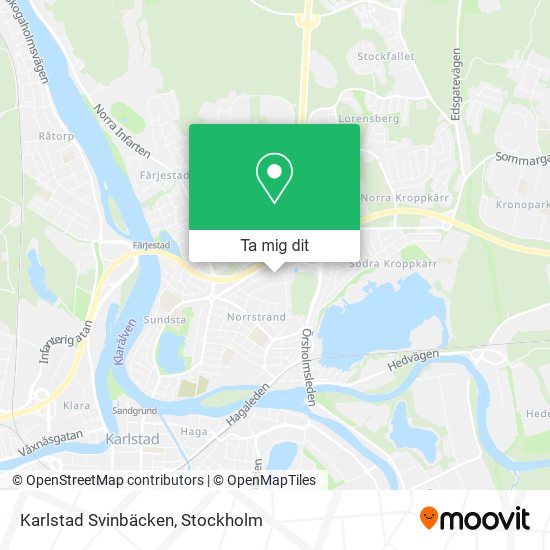 Karlstad Svinbäcken karta