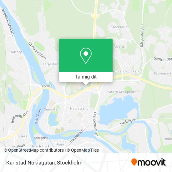 Karlstad Nokiagatan karta