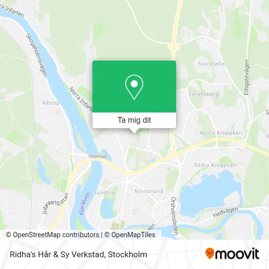 Ridha's Hår & Sy Verkstad karta