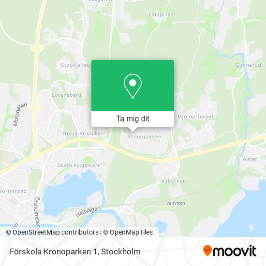 Förskola Kronoparken 1 karta