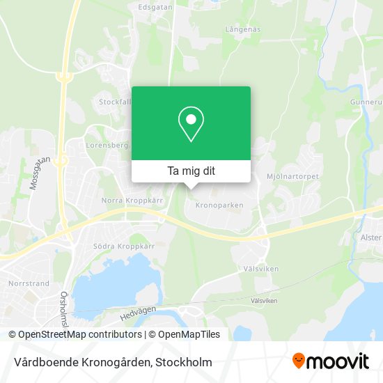 Vårdboende Kronogården karta