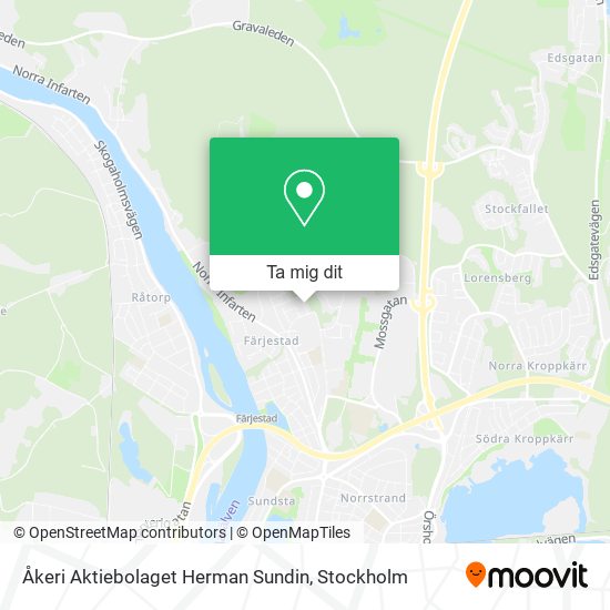 Åkeri Aktiebolaget Herman Sundin karta
