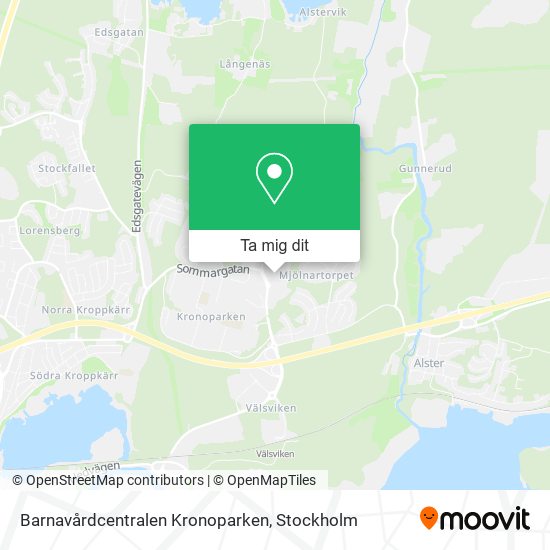 Barnavårdcentralen Kronoparken karta