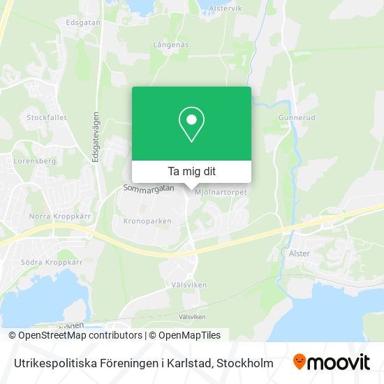 Utrikespolitiska Föreningen i Karlstad karta