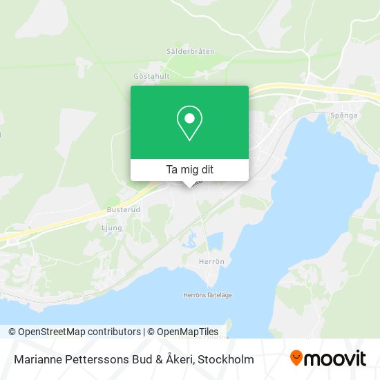 Marianne Petterssons Bud & Åkeri karta