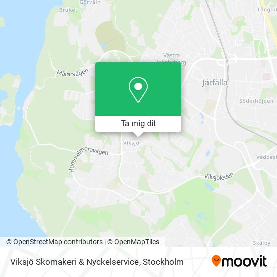 Viksjö Skomakeri & Nyckelservice karta