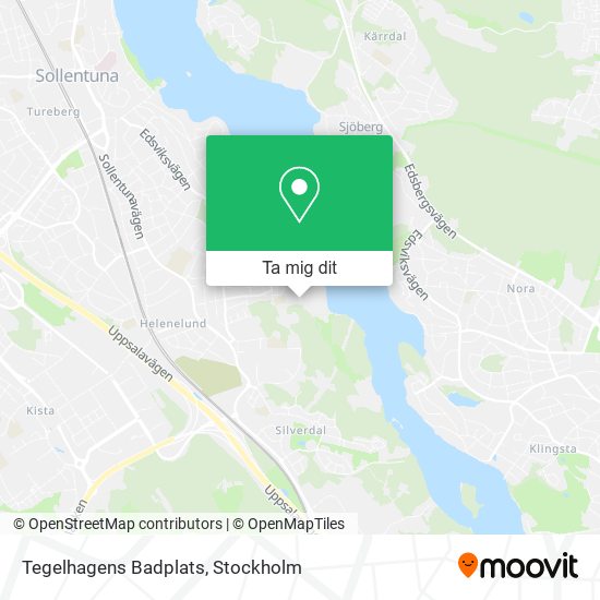 Tegelhagens Badplats karta
