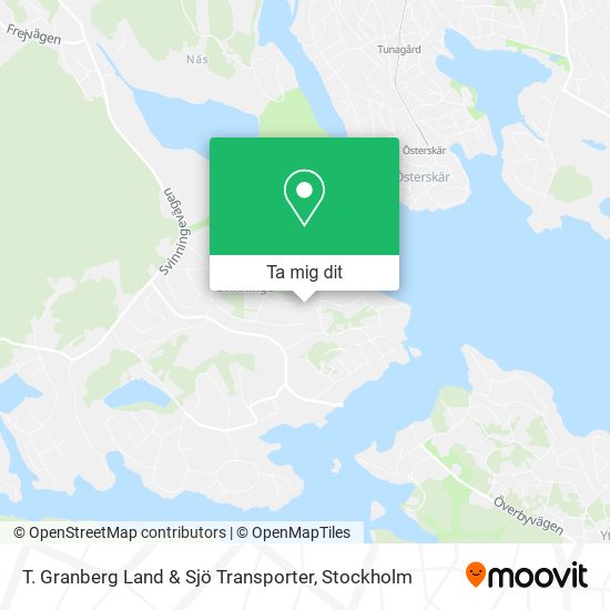 T. Granberg Land & Sjö Transporter karta