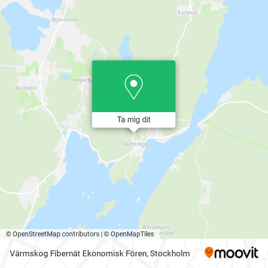 Värmskog Fibernät Ekonomisk Fören karta