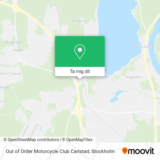 Out of Order Motorcycle Club Carlstad karta