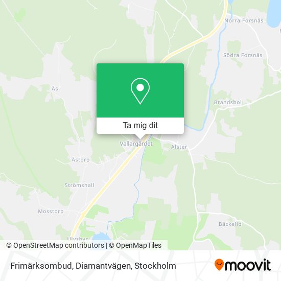 Frimärksombud, Diamantvägen karta