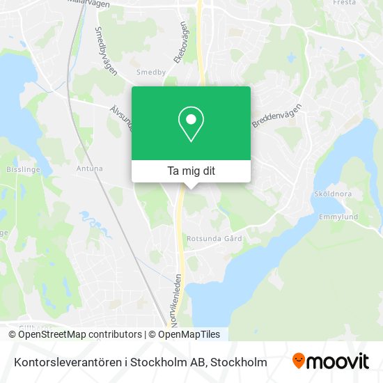 Kontorsleverantören i Stockholm AB karta