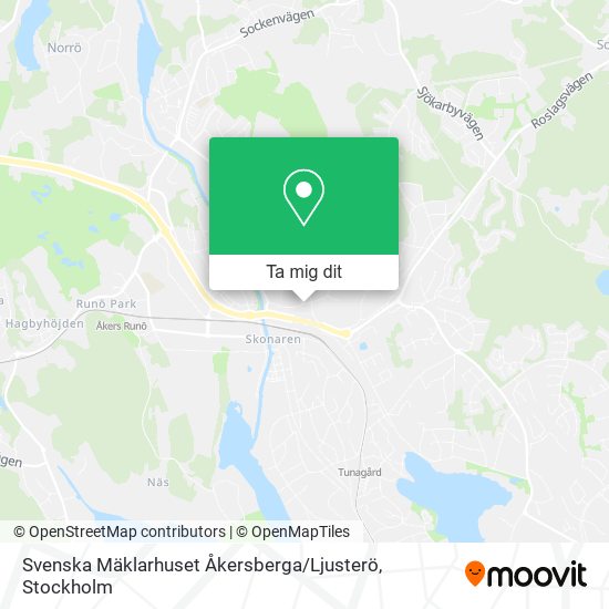 Svenska Mäklarhuset Åkersberga / Ljusterö karta