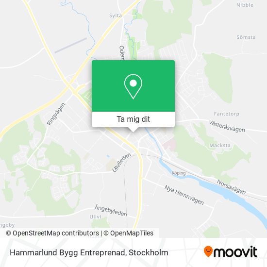 Hammarlund Bygg Entreprenad karta