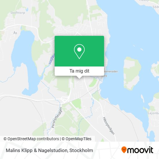 Malins Klipp & Nagelstudion karta