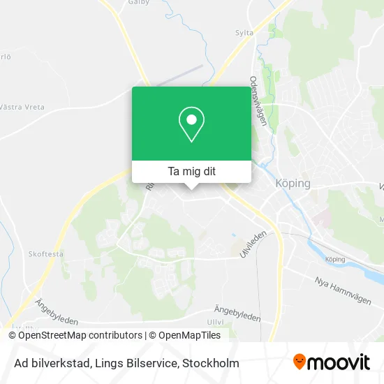 Ad bilverkstad, Lings Bilservice karta