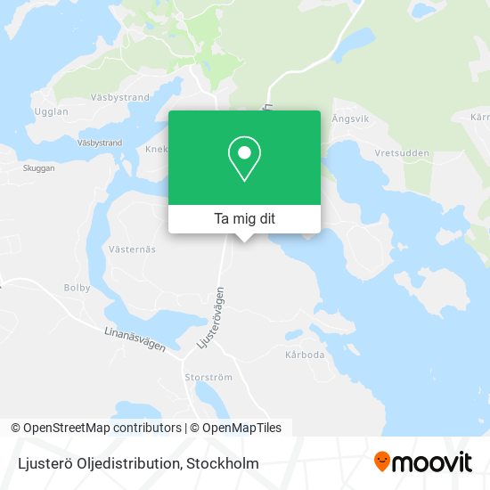 Ljusterö Oljedistribution karta